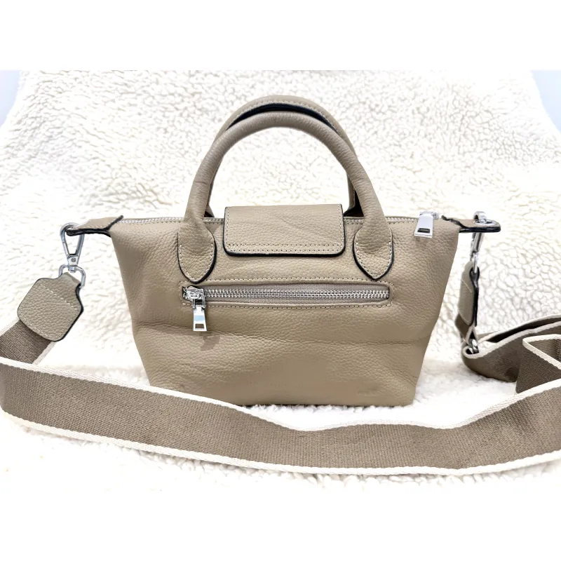 Túi xách Mini bag da thật - be sữa  971236