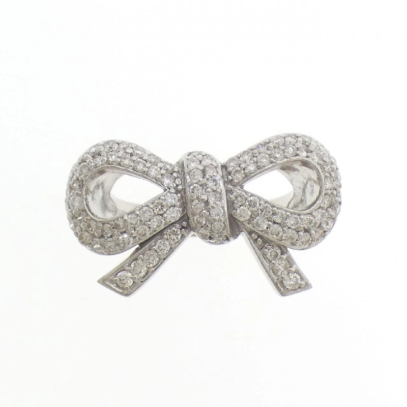 Nhẫn kim cương K18WG hình ruy băng 0.72CT - Hàng hiệu chính hãng 849866