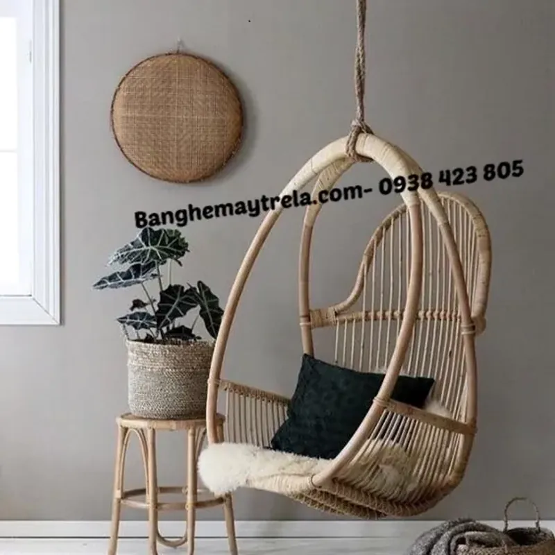 Xích đu mây tự nhiên treo phòng khách 789506