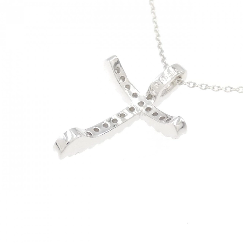 K18WG Dây chuyền kim cương chéo 0.21CT - Hàng hiệu Chính hãng 864582