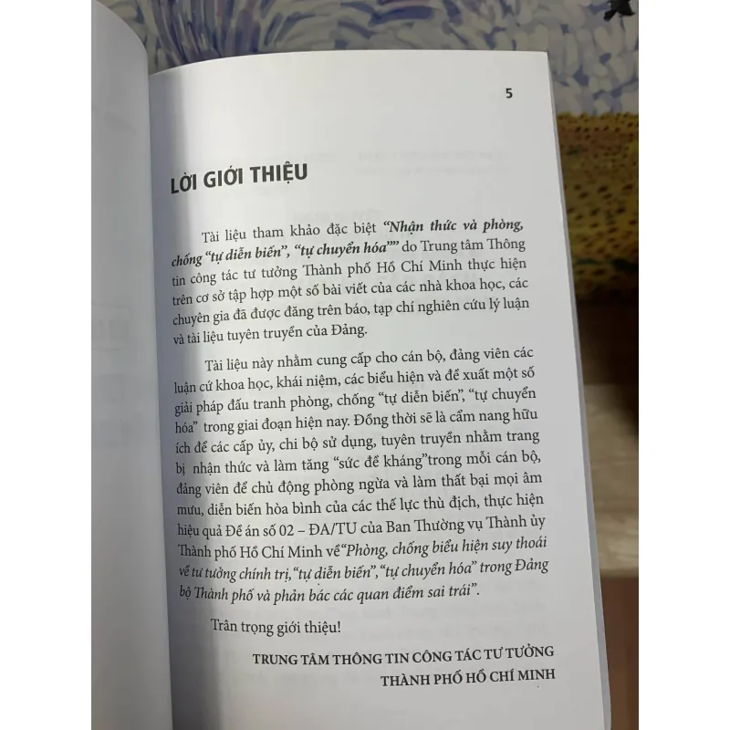 Nhận Thức Và Phòng, Chống "Tự Diễn Biến", "Tự Chuyển Hóa" 782432