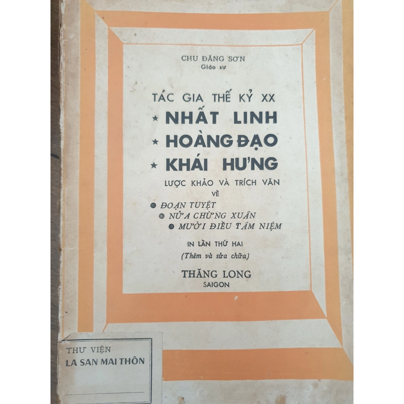 Tác gia Thế Kỷ XX: Nhất Linh - Hoàng Đạo - Khái Hưng (1961) 477824