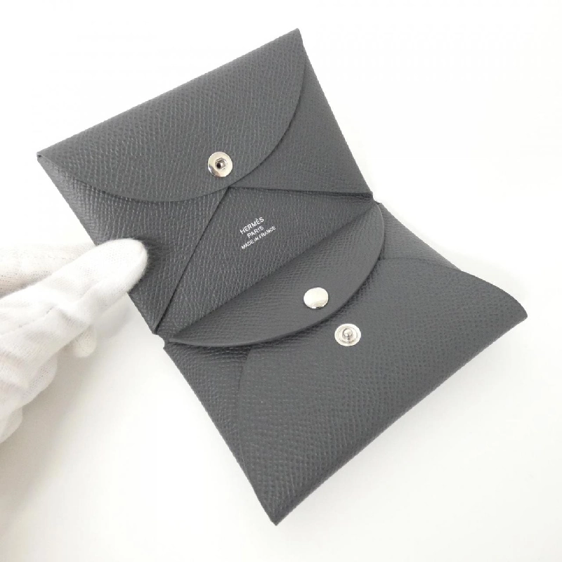 【Sản phẩm chưa sử dụng】Ví tiền Hermes Calvi Duo 083035CK 620542