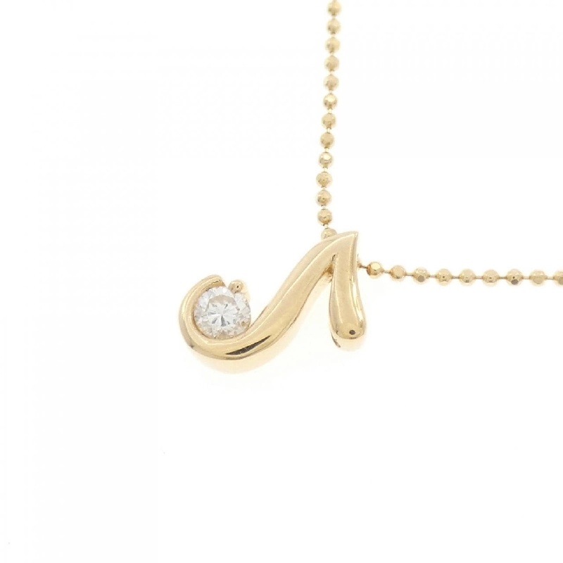 K18YG Nốt nhạc Dây chuyền kim cương 0.12CT - Hàng hiệu Chính hãng 861777