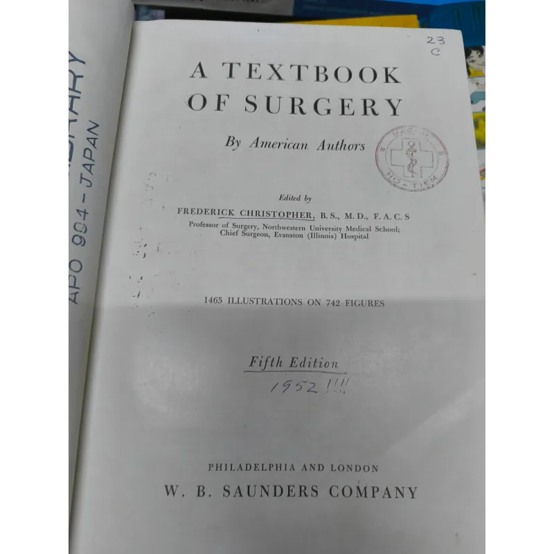 A Textbook Of Surgery - F. Christopher (5th Edition, 1950) 1019686