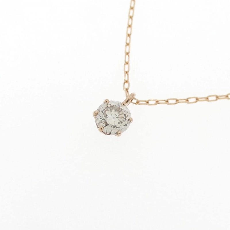 K18PG Solitaire Dây chuyền kim cương 0.13CT - Hàng hiệu Chính hãng 858647