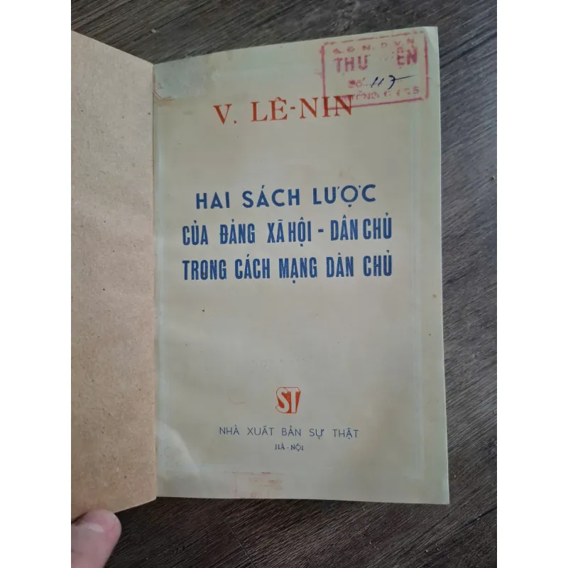 Hai sách lược của Đảng xã hội - dân chủ trong cách mạng dân chủ - V. Lê-nin 718718
