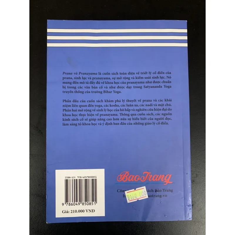(Sách cũ) Prana và Pranayama - Tác giả: Swami Niranjanananda Saraswati 931128