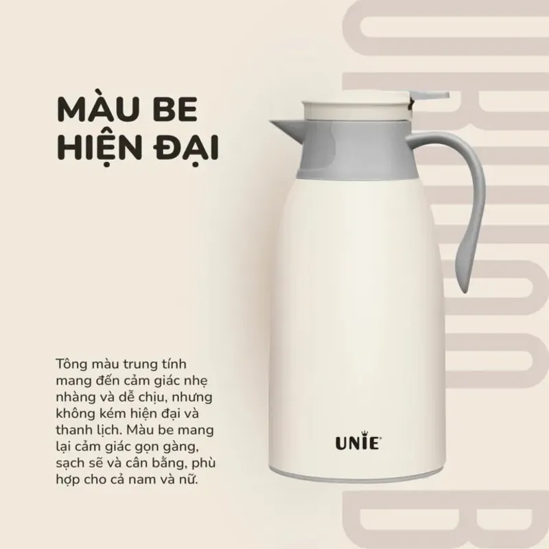 Phích giữ nhiệt UNIE UKW09-B, dung tích 1,4L, giữ nhiệt 36 giờ, vòi rót tiện lợi 961809