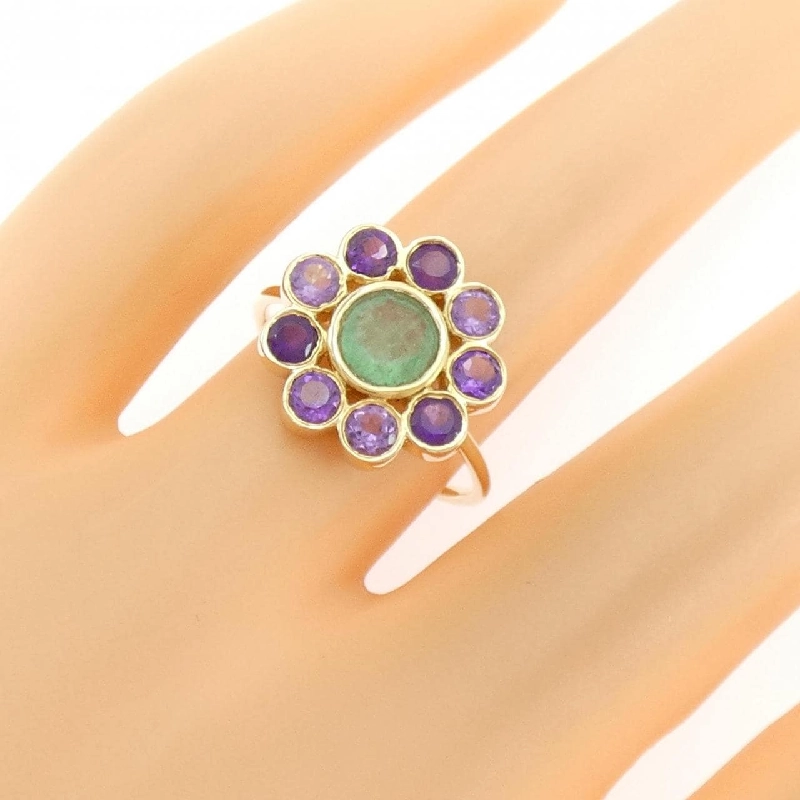 Nhẫn ngọc lục bảo K10YG 666974