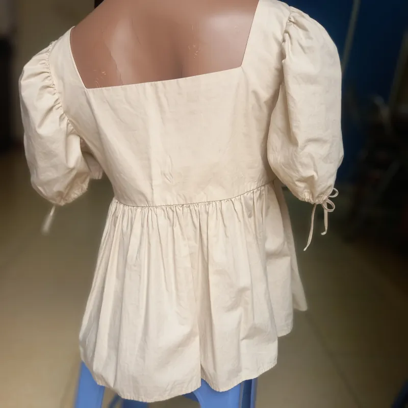 Áo váy thời trang, size M, màu kem, thời trang AMM chính hãng 1021029