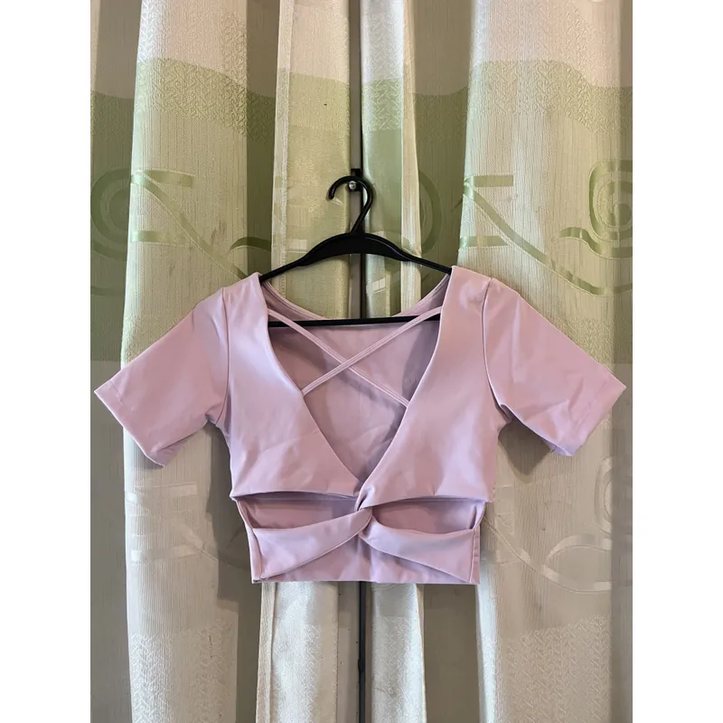 Bra thể thao / Áo tập gym, yoga có tay, chất thun co giãn, thấm hút tốt 595318