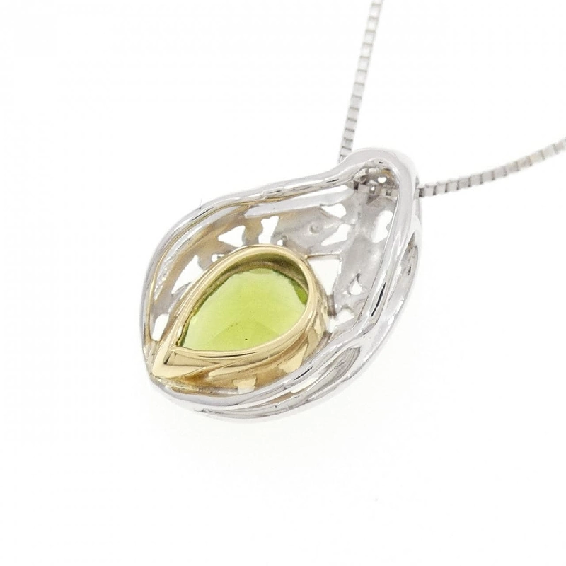 K18WG/K18YG Peridot Necklace 1.85CT - Hàng hiệu Chính hãng 858264