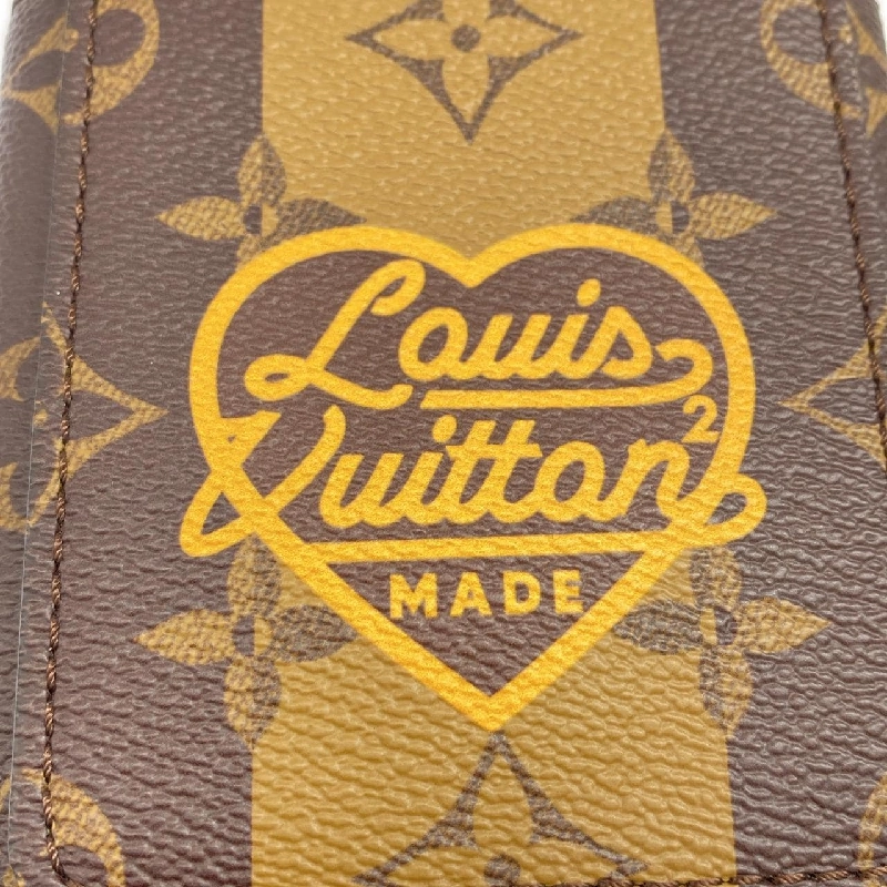 Túi đeo chéo Louis Vuitton Monogram Stripe (LV Squared) Double Phone Pouch M81005 - Hàng hiệu Chính hãng 802465