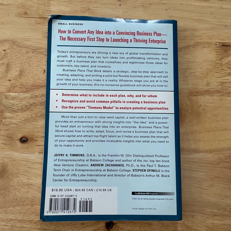 II Business Books: Business Plans That Work _ A Guide For Small Business - 2004 472382