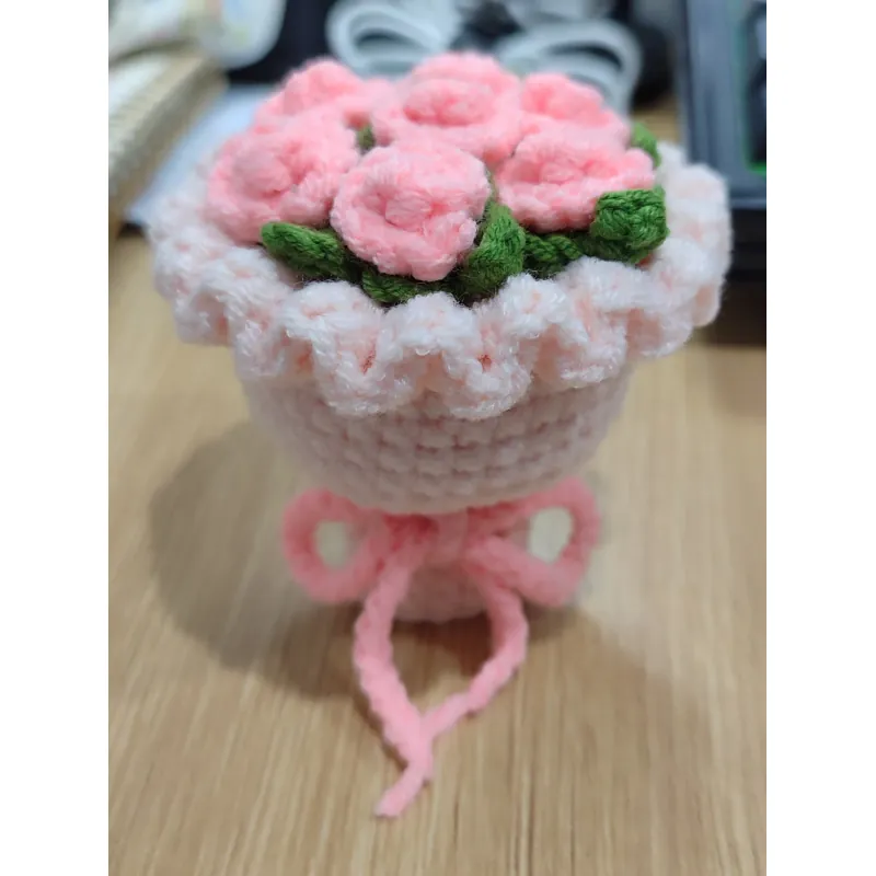 Móc khoá bó hoa len mini(màu hoa tùy ý) 933959