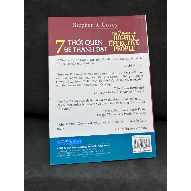 [Phiên Chợ Sách Cũ] 7 Thói Quen Để Thành Đạt, 2016 - Stephen R. Covey H1108 SBM 544564