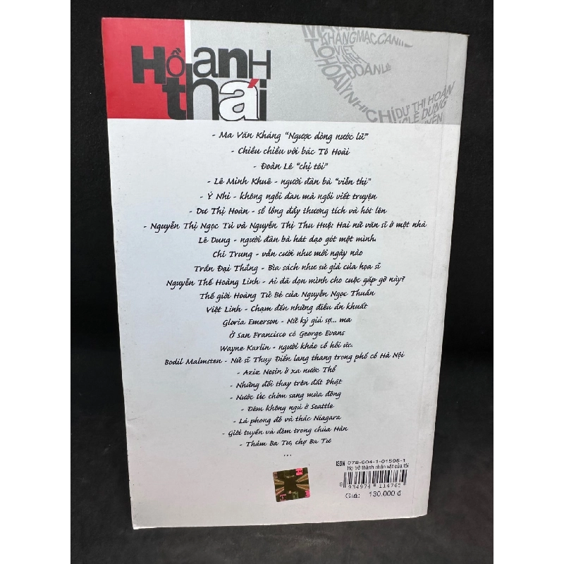 Họ trở thành nhân vật của tôi - Hồ Anh Thái, mới 80% (ố vàng) SBM0201 913074