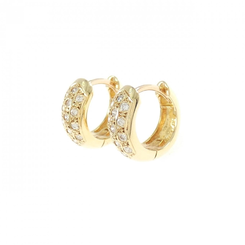 K18YG Bông tai kim cương hình vòng 0.170CT - Hàng hiệu Chính hãng 867611