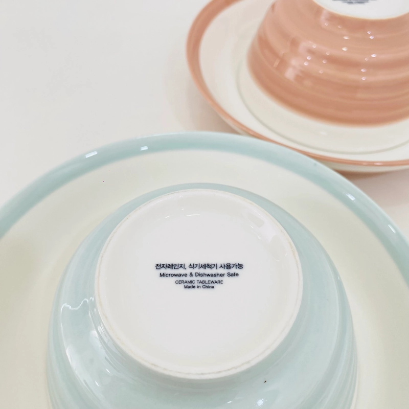 DAISO - 2 Bộ Chén Đĩa Pastel 469951