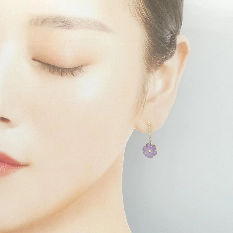 Bông tai hoa amethyst 1.55CT - Hàng hiệu Authentic 845153