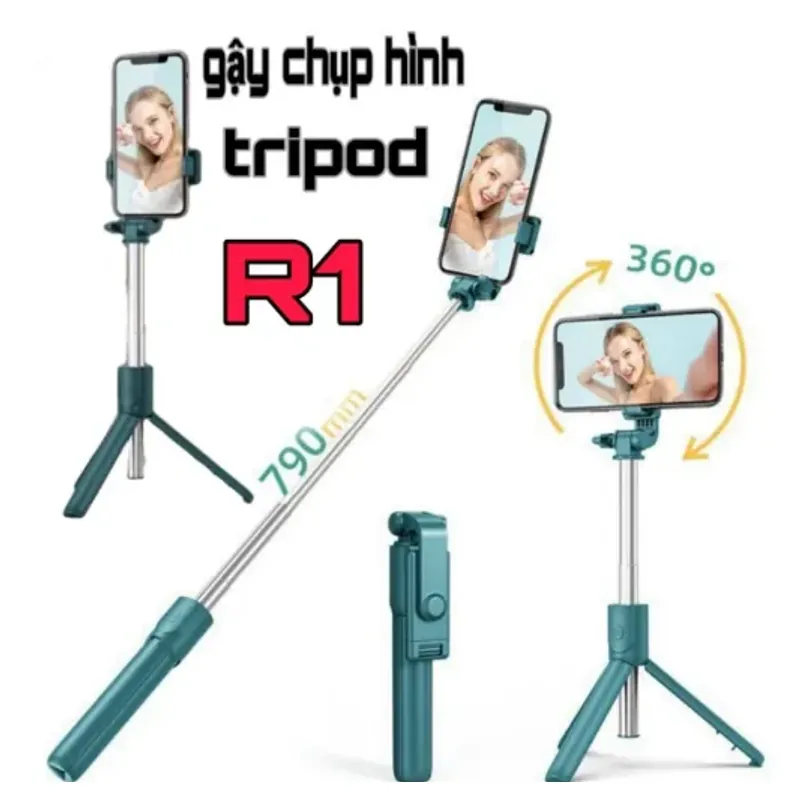 gậy chụp hình tripod 2in1 R1 có remote bluetooth 548707