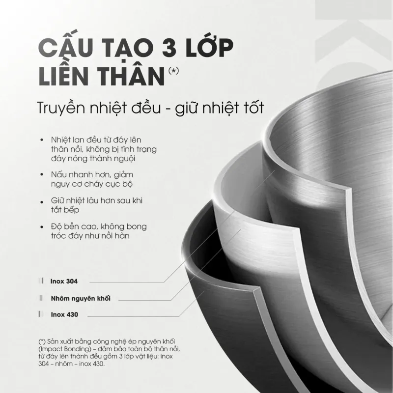 Kalite KCS366 – Bộ nồi inox liền khối cao cấp 780999