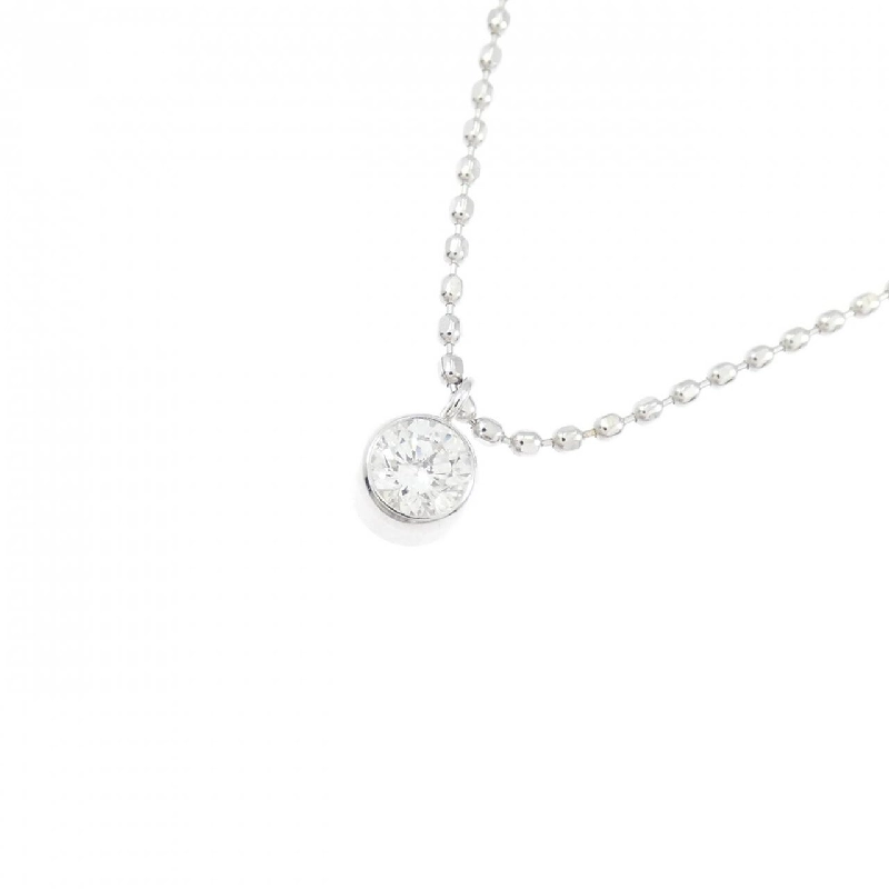 K18WG Solitaire Dây chuyền kim cương 0.1CT - Hàng hiệu Chính hãng 858848