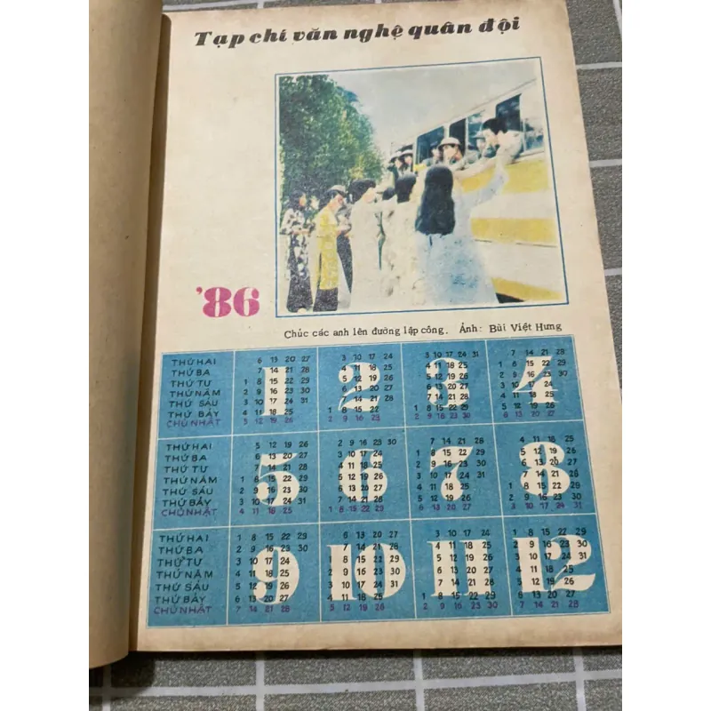 TẠP CHÍ VĂN NGHỆ QUÂN ĐỘI 1.1986 - BÁO TẾT 556918