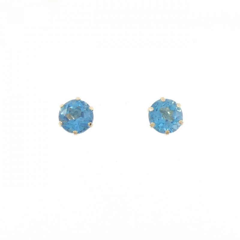 K18YG Blue Topaz Bông tai - Hàng hiệu Chính hãng 868676