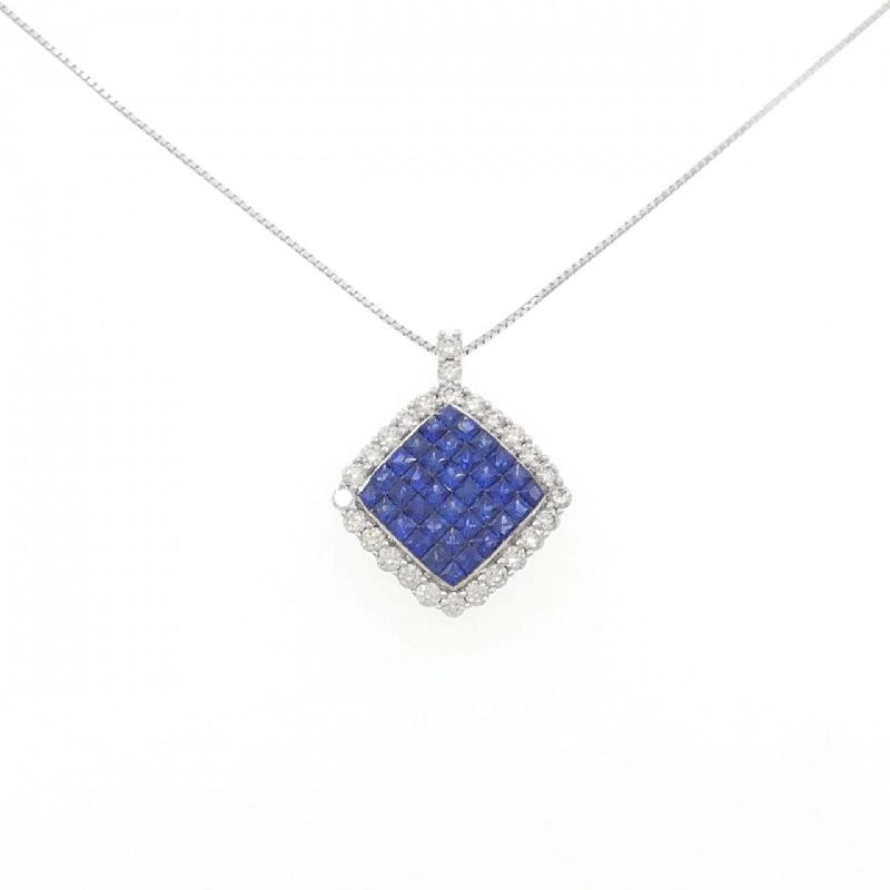 K18WG Sapphire Necklace 1.35CT - Hàng hiệu Authentic 863175