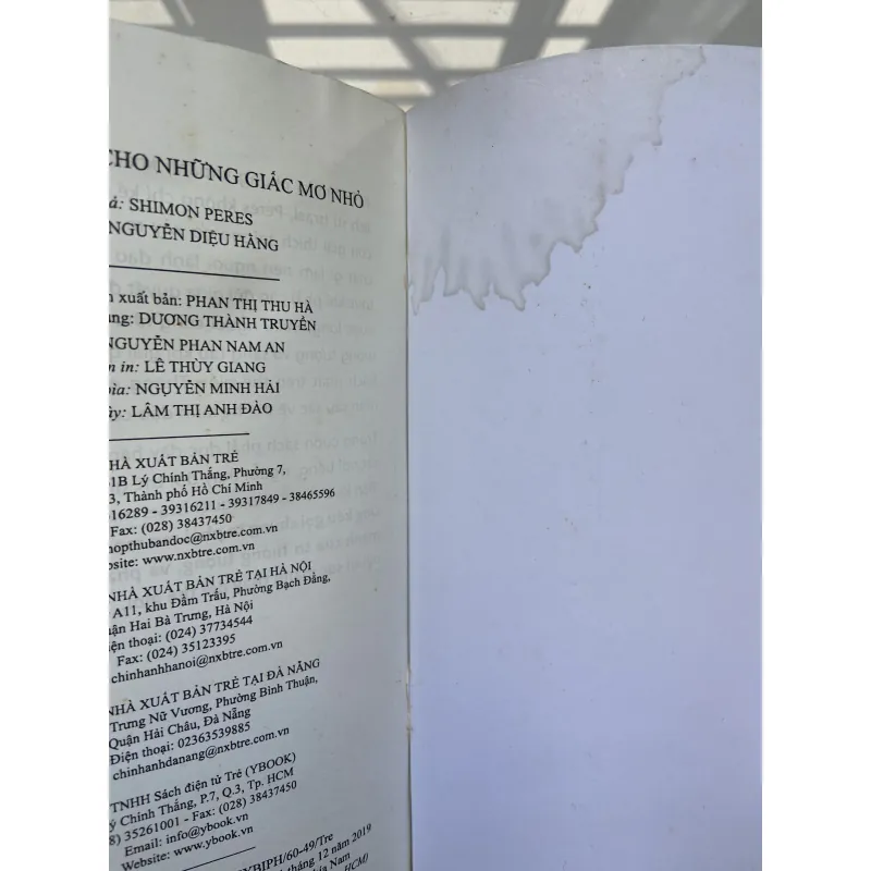 Không có chỗ cho những giấc mơ nhỏ - Shimon Peres , đã qua sử dụng 747859