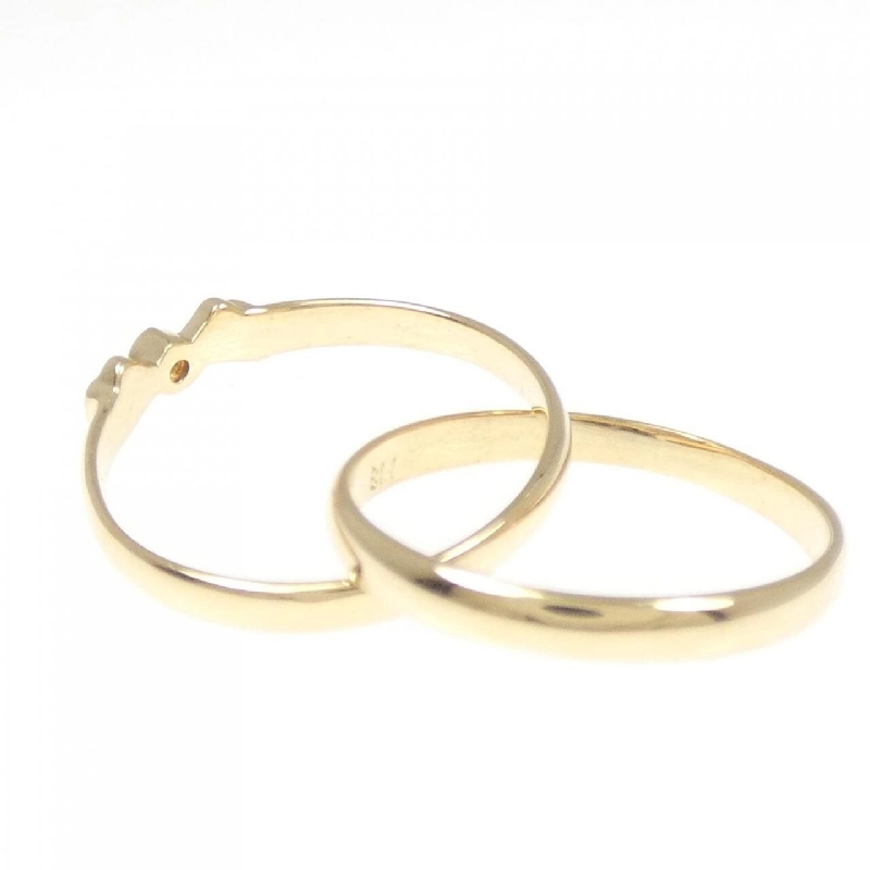 Nhẫn kim cương K18YG hình ruy băng 667661