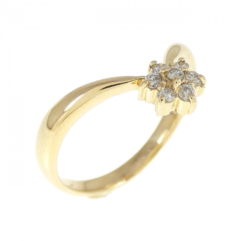 Nhẫn kim cương hoa K18YG 0.10CT 671400