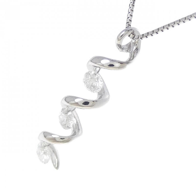 K18WG Dây chuyền kim cương 0.53CT - Hàng hiệu Authentic 863400