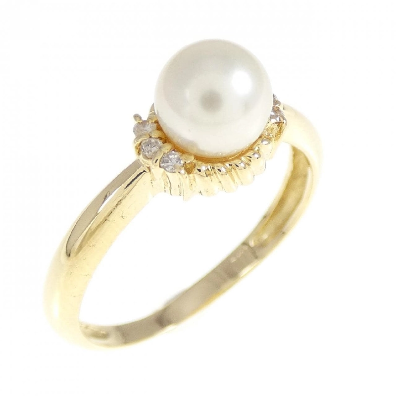 Nhẫn ngọc trai Akoya K18YG 5.9mm 672784