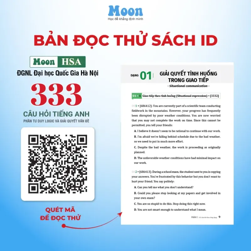 Sách 2026 - 333 Câu Hỏi Tư Duy Và Giải Quyết Vấn Đề Phần Tiếng Anh 824227