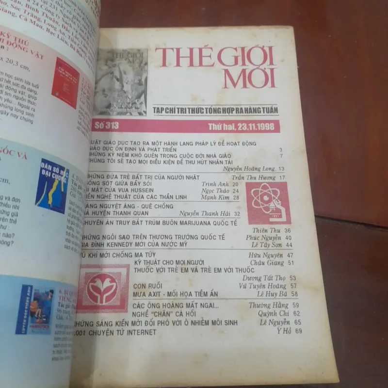 THẾ GIỚI MỚI số 313 ngày 23.11.1998 785501