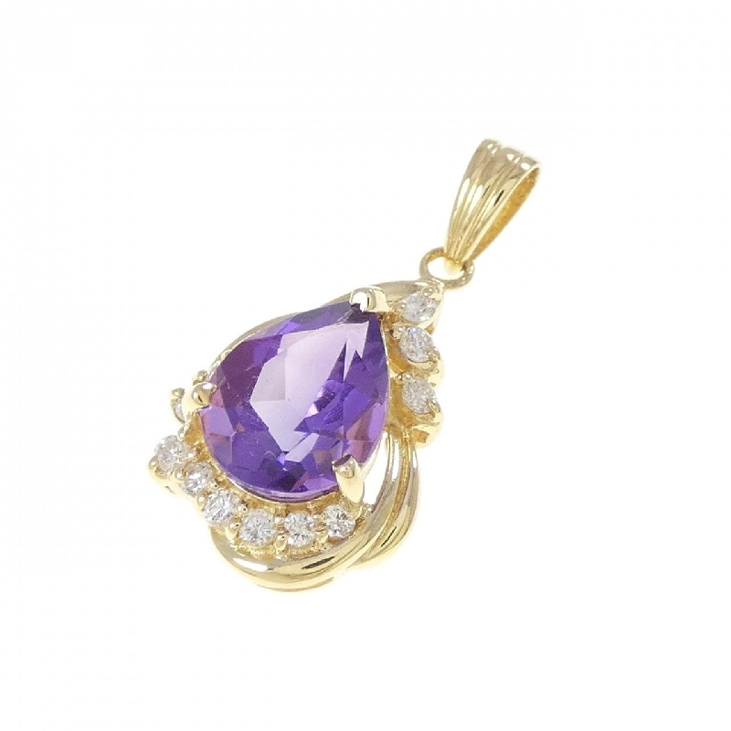 K18YG Mặt dây chuyền Amethyst 1.37CT - Hàng hiệu Chính hãng 871220