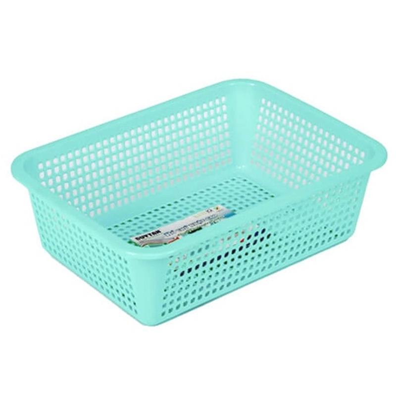 Rổ nhựa hình chữ nhật kích thước 38x26x9 cm - Mã số 1090 338204