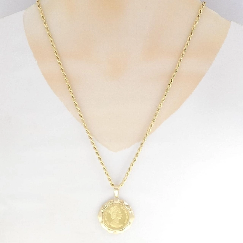 K18YG/750YG(枠) Dây chuyền đồng xu - Hàng hiệu Authentic 859241