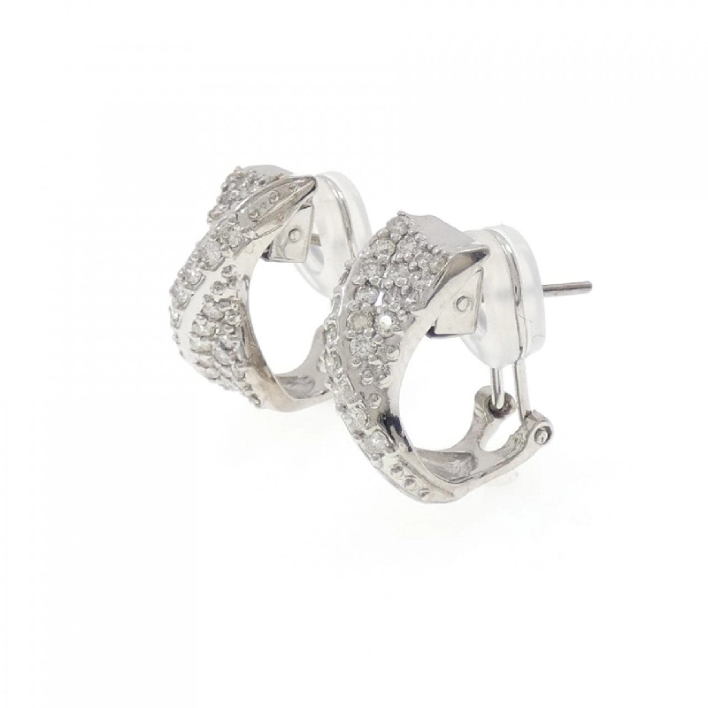 K18WG Bông tai kim cương / Khuyên tai 1.00CT - Hàng hiệu Chính hãng 867878