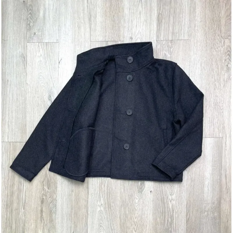 Áo dạ Hàn Mongdol ĐEN dày dặn đứng form lịch sự 702720