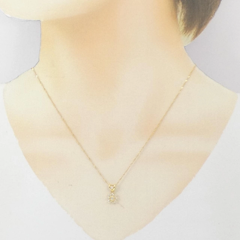 K18YG Dây chuyền kim cương 0.32CT - Hàng hiệu Chính hãng 855959