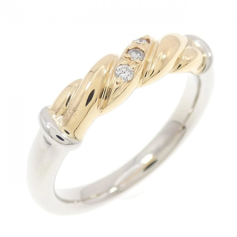 Nhẫn kim cương K18YG/PT900 0.04CT - Hàng hiệu Authentic 848964