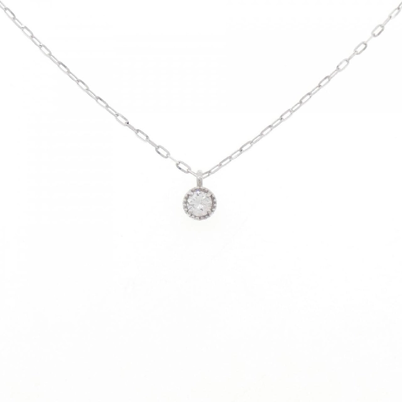 K18WG Solitaire Dây chuyền kim cương 0.10CT - Hàng hiệu Chính hãng 846882