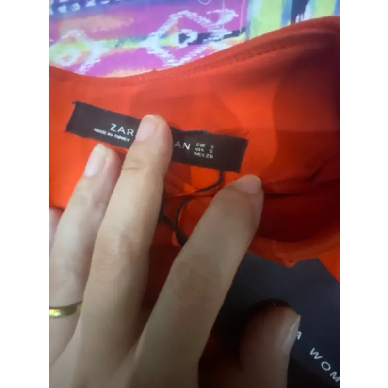 Áo khoác nữ Zara WPOWOMAN causal mỏng màu cam size M 597058