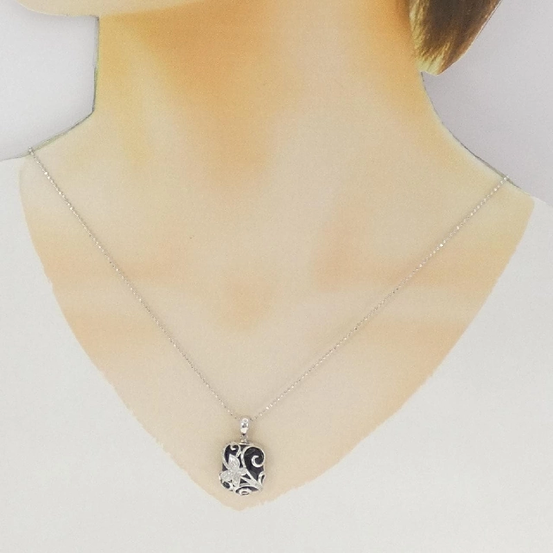 750WG/K18WG Onyx Necklace - Hàng hiệu Authentic 862999