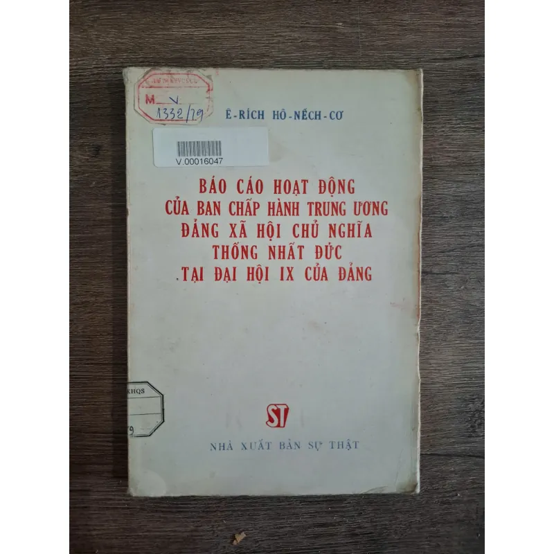 BÁO CÁO HOẠT ĐỘNG CỦA BAN CHẤP HÀNH TRUNG ƯƠNG ĐẢNG XÃ HỘI CHỦ NGHĨA THỐNG NHẤT 718780