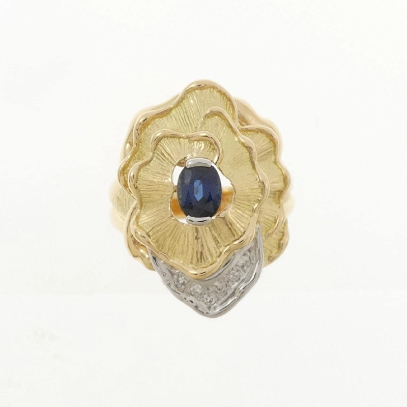 Nhẫn Sapphire K18YG/PT900 0.60CT 670033
